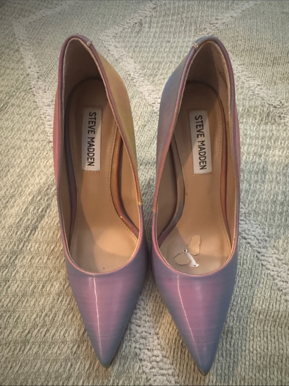 Steve Madden VALA Iridescent Rainbow D’Orsay Stiletto Heels Size 5.5 - Picture 7 of 8